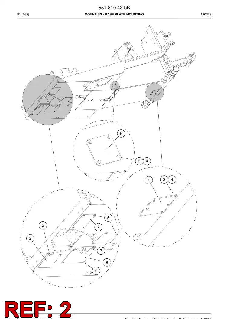 55181041 551 810 41 Plate - Sandvik Technical Drawing