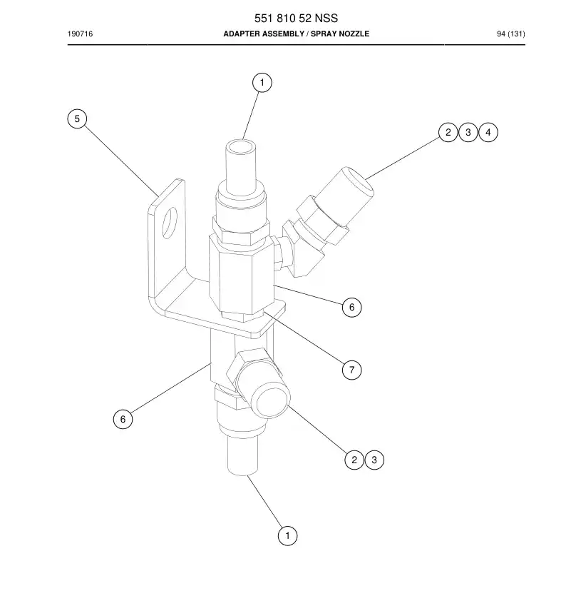 55181052 551 810 52 Adapter Assembly - Sandvik Technical Drawing