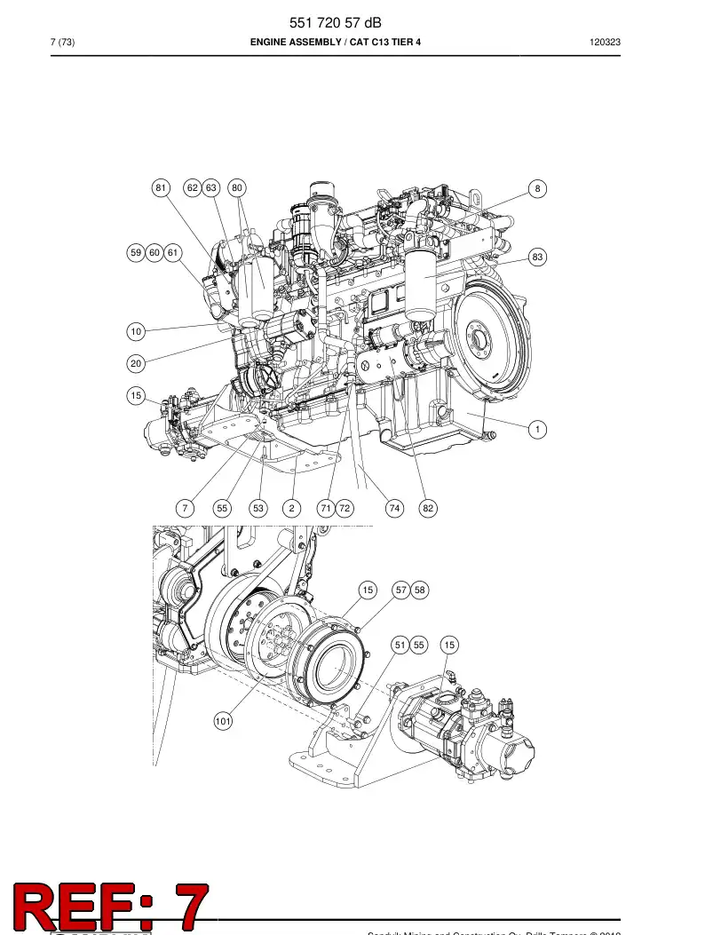 55181066b 551 810 66b Bushing - Sandvik Technical Drawing