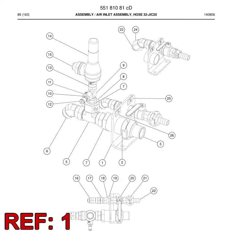 55181091 551 810 91 Bracket, Mounting - Sandvik Technical Drawing