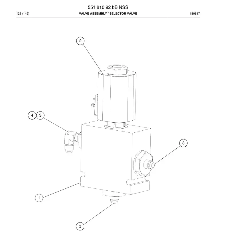 55181092b 551 810 92b ASSEMBLY DA VLVULA, CARRETEL, DIRECIONAL - Sandvik Technical Drawing