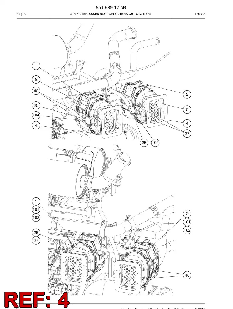 55181100a 551 811 00a Box, Suction - Sandvik Technical Drawing