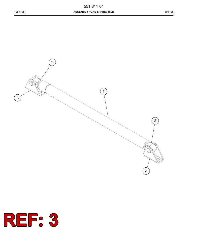 55181167 551 811 67 Plate, Mounting - Sandvik Technical Drawing