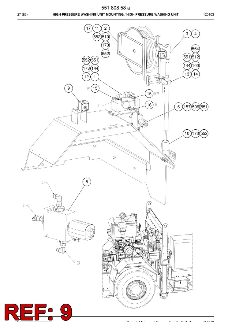 55181194 551 811 94 Bracket - Sandvik Technical Drawing