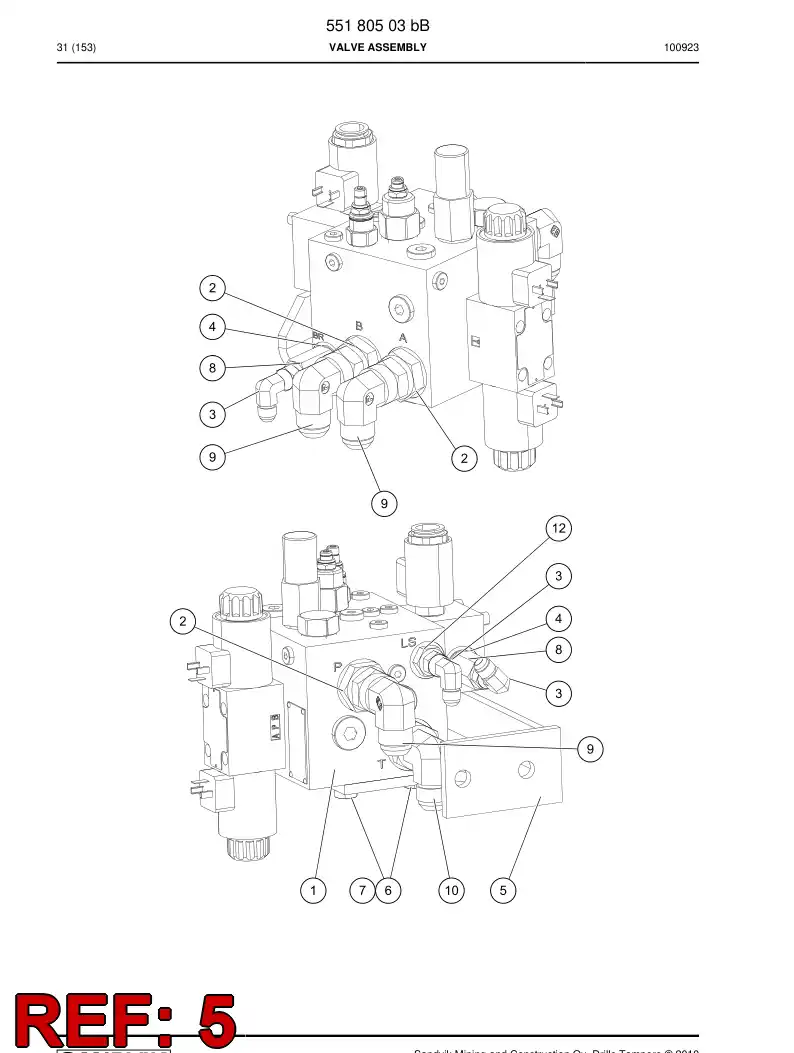 55181241a 551 812 41a BRACKET - Sandvik Technical Drawing