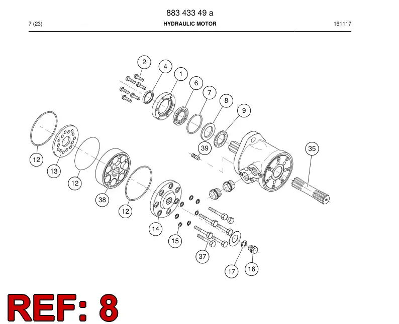 55181267 551 812 67 Retainer, Bearing - Sandvik Technical Drawing