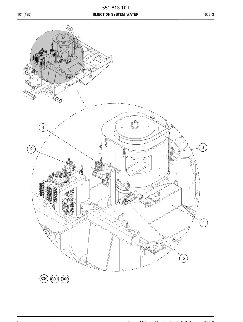55181310f 551 813 10f Injection System, Water - Sandvik Technical Drawing