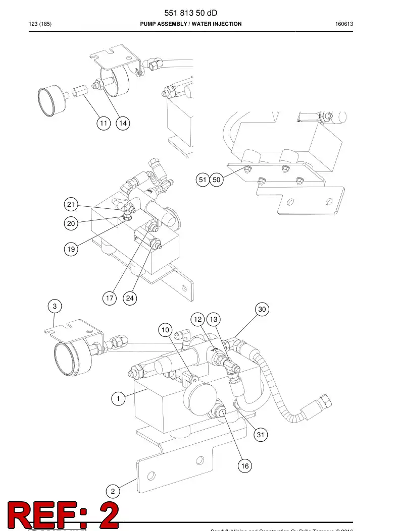 55181349 551 813 49 Supporting block - Sandvik Technical Drawing