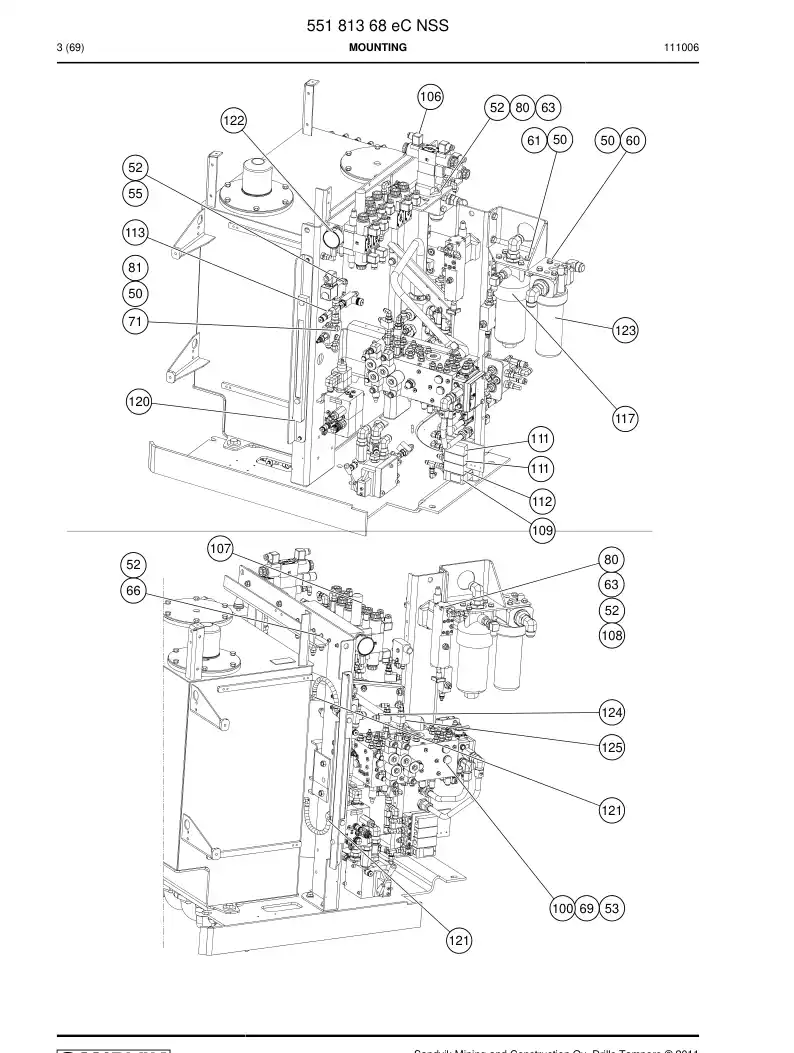 55181368e 551 813 68e MOUNTING - Sandvik Technical Drawing