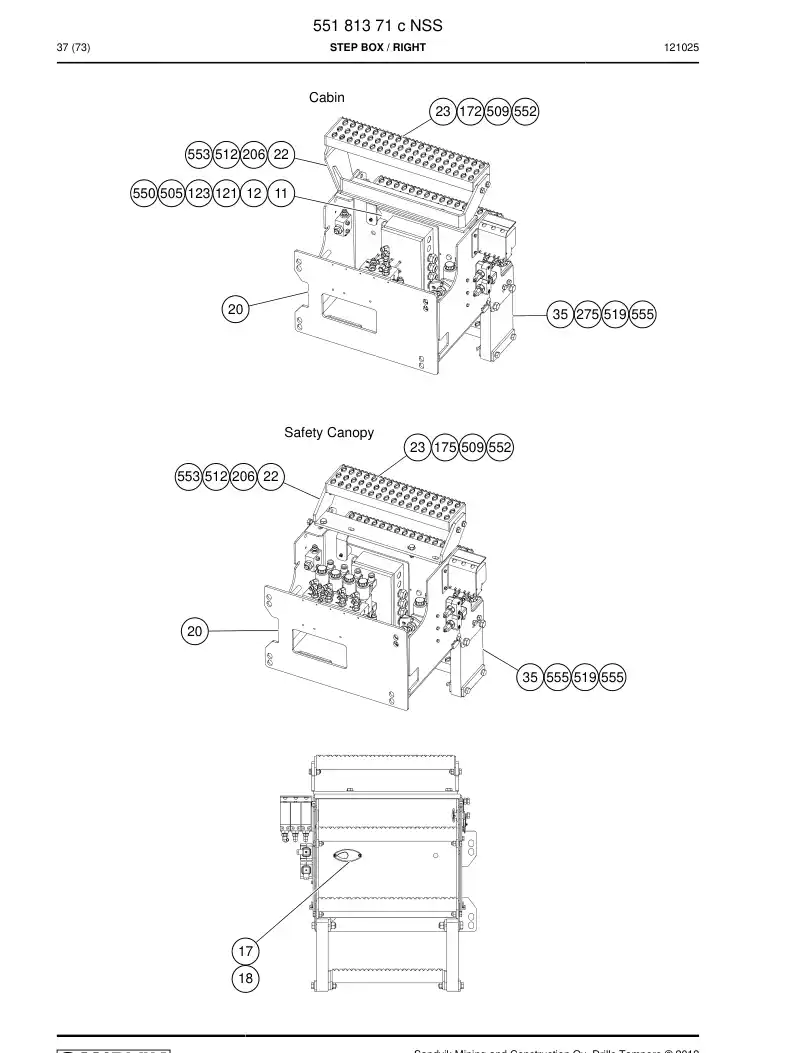55181371c 551 813 71c STEP BOX - Sandvik Technical Drawing