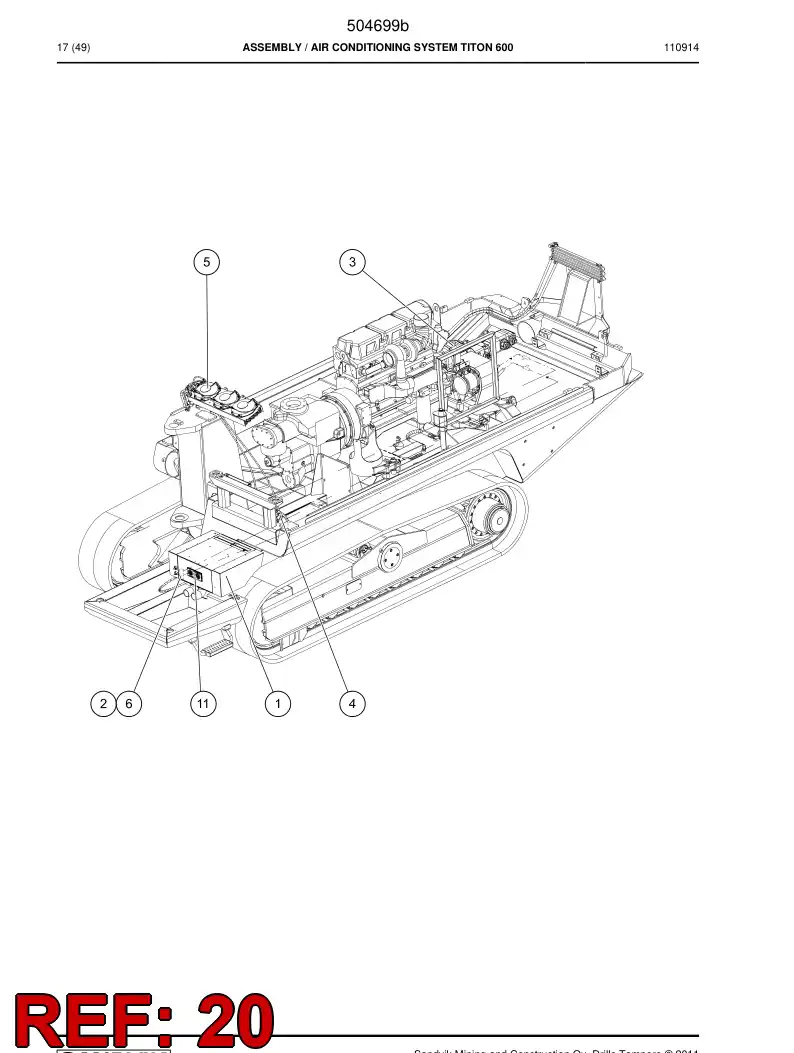 55181395 551 813 95 Adapter - Sandvik Technical Drawing