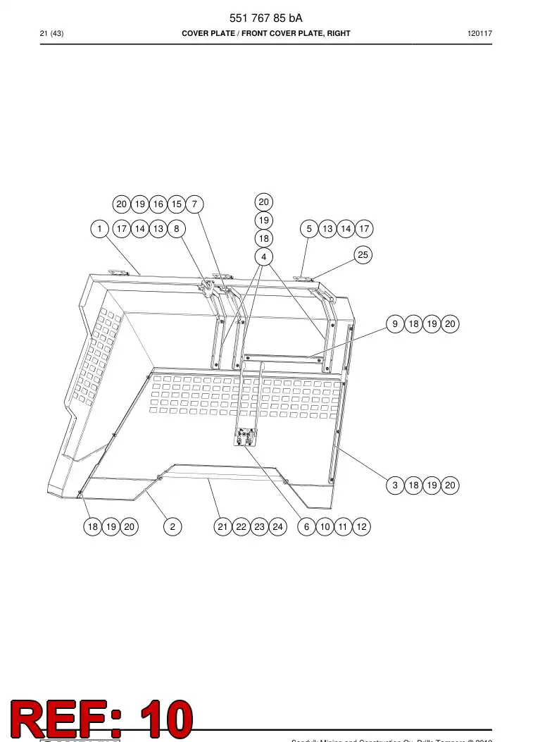55181428 551 814 28 SCREW - Sandvik Technical Drawing