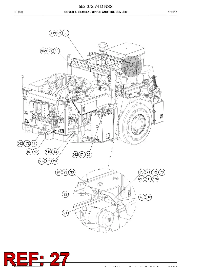 55181449 551 814 49 Thrust - Sandvik Technical Drawing