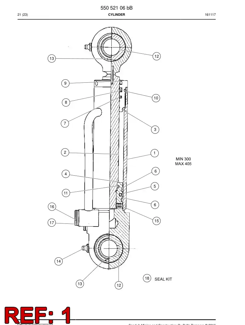 55181460 551 814 60 Tube, Cylinder - Sandvik Technical Drawing