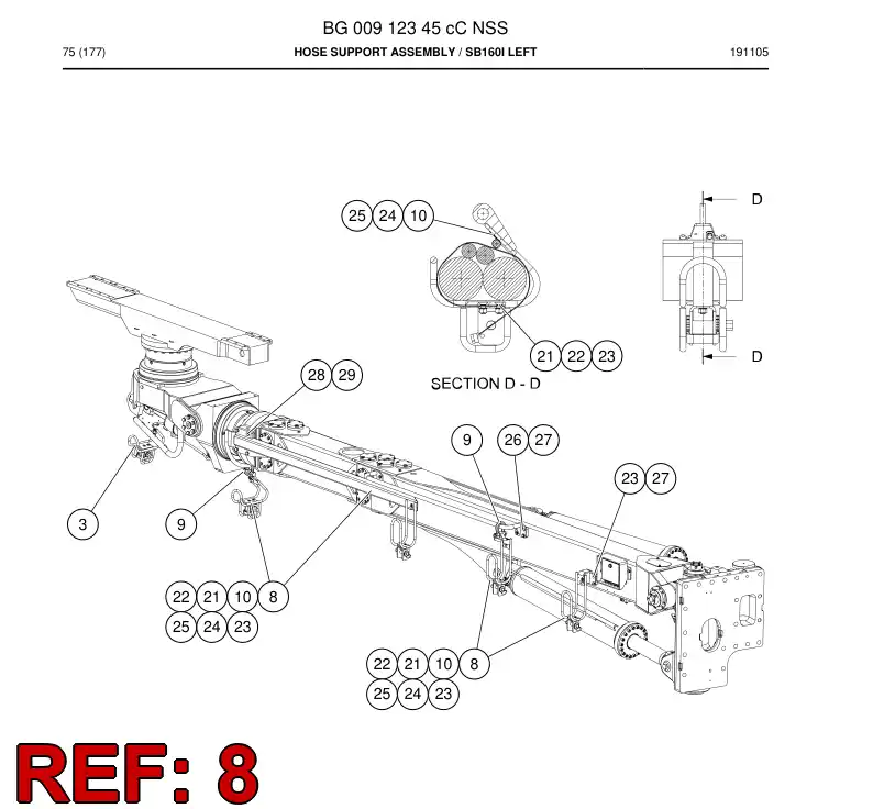 55181488 551 814 88 Binding device - Sandvik Technical Drawing