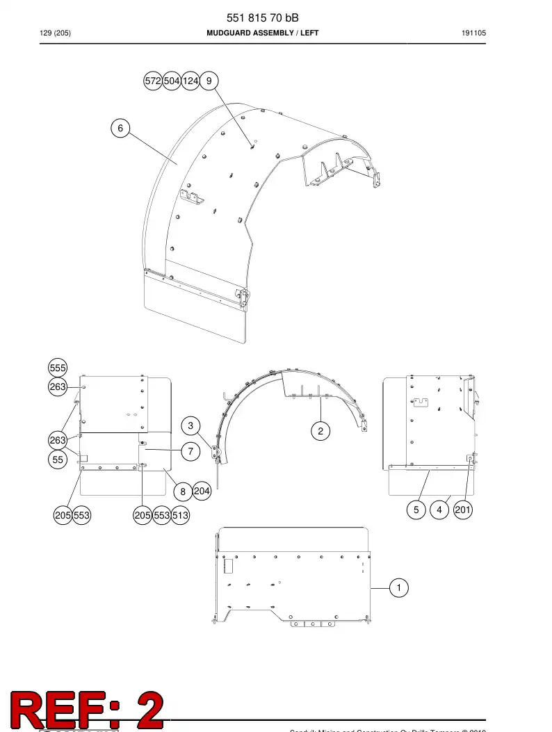 55181527 551 815 27 Bracket - Sandvik Technical Drawing