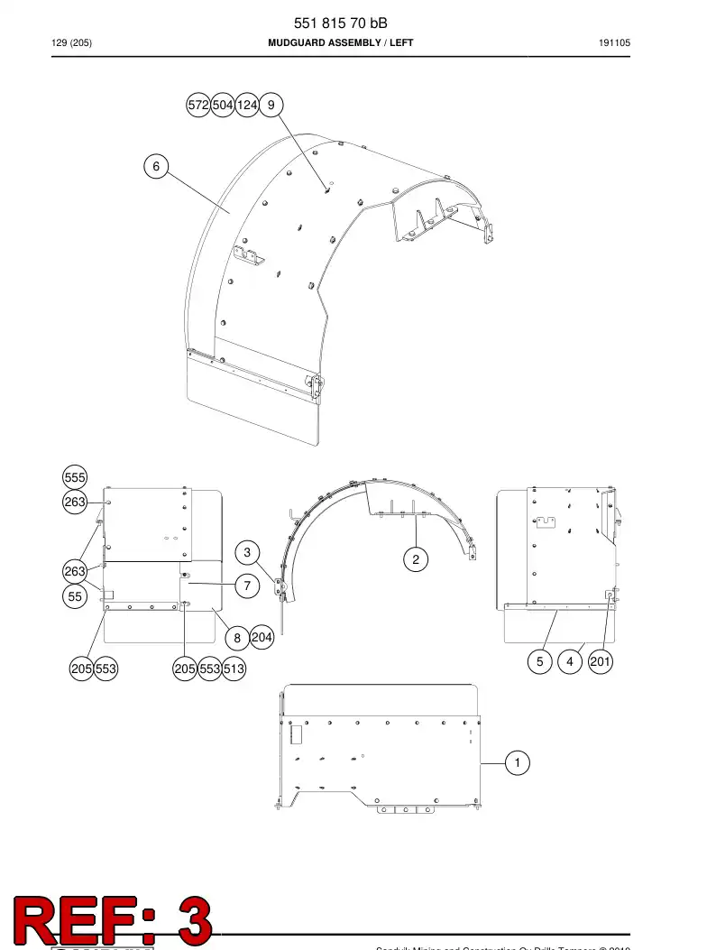 55181557 551 815 57 Supporting block - Sandvik Technical Drawing