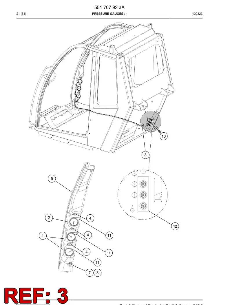 55181674 551 816 74 Hydraulic hose assembly - Sandvik Technical Drawing