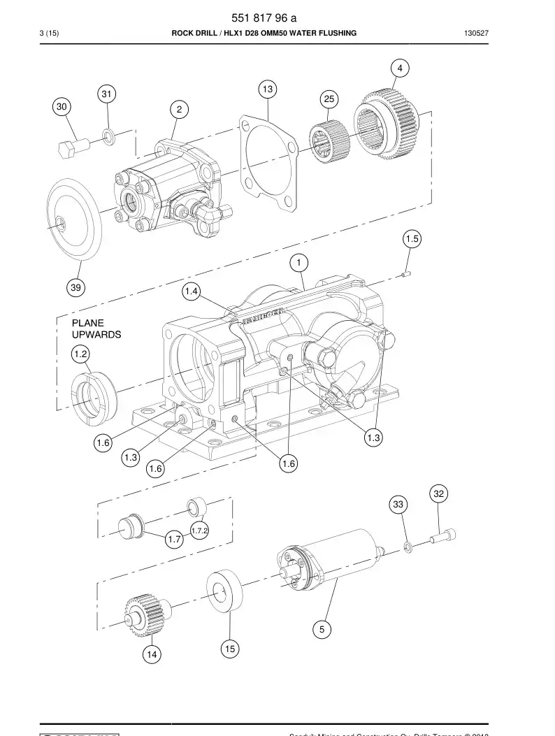 55181675 551 816 75 Seal Kit - Sandvik Technical Drawing