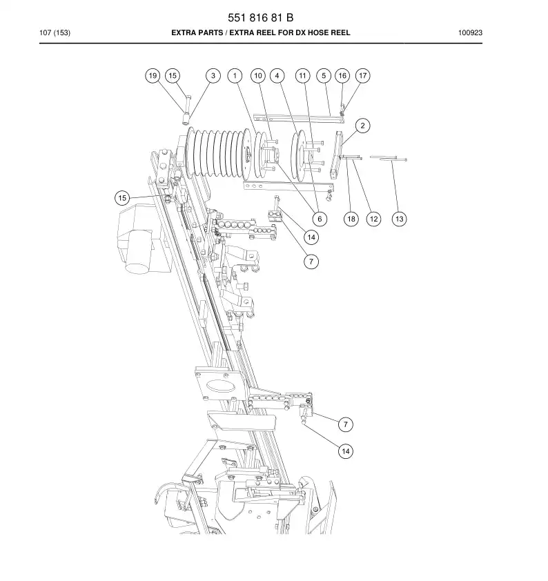 55181681b 551 816 81b Extra parts - Sandvik Technical Drawing