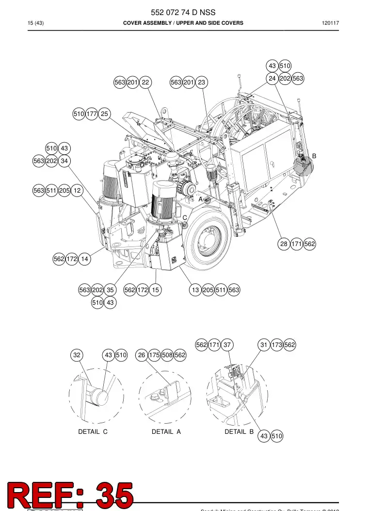 55181787 551 817 87 Support - Sandvik Technical Drawing