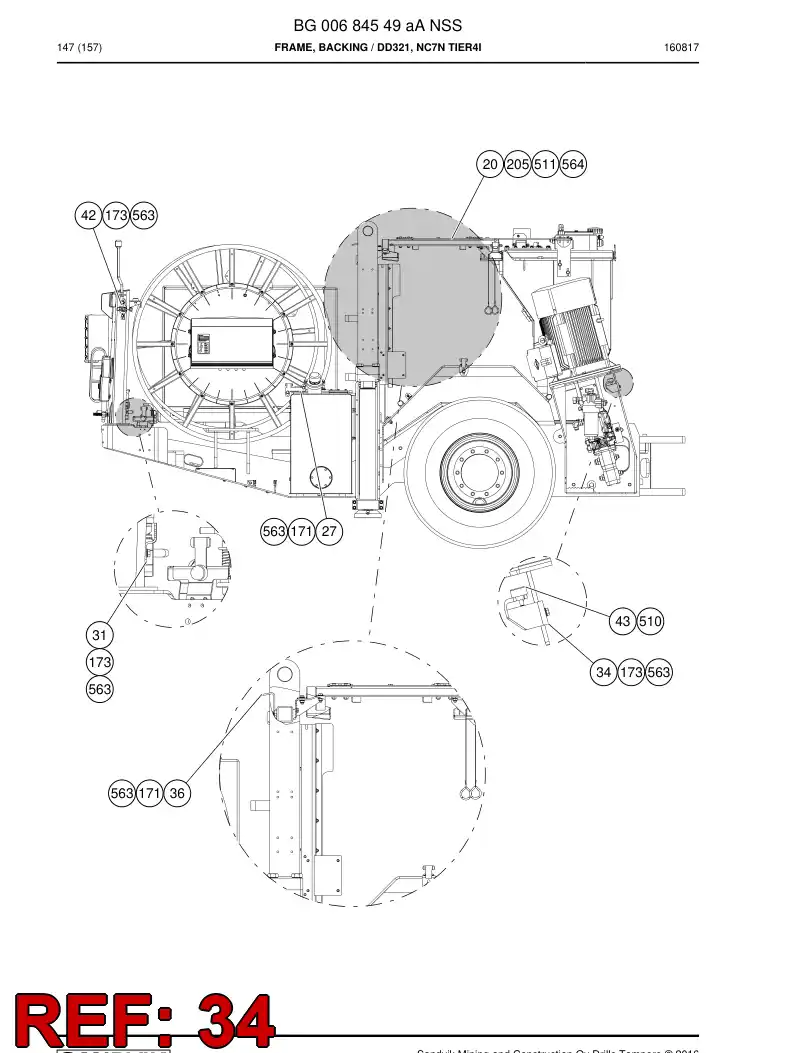 55181788a 551 817 88a Support - Sandvik Technical Drawing