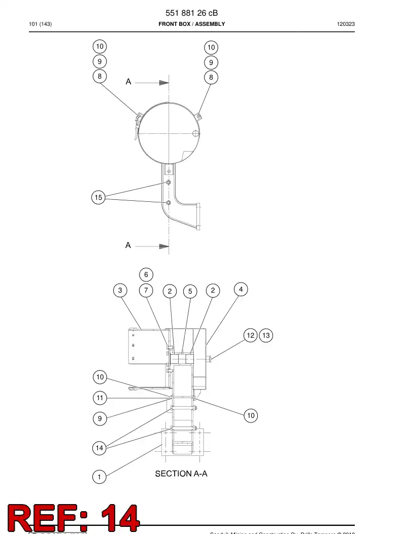 55181789 551 817 89 Hexagon head bolt - Sandvik Technical Drawing