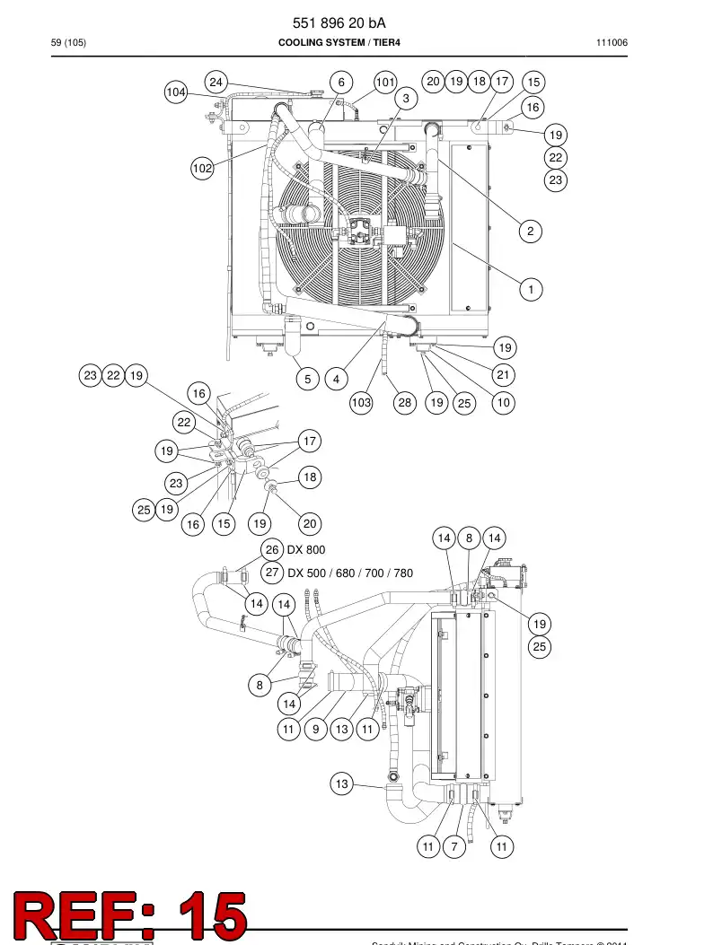 55181812 551 818 12 Supporting block - Sandvik Technical Drawing