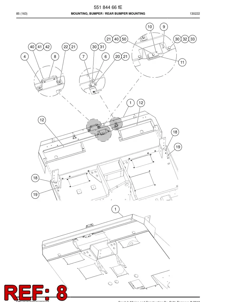 55181823a 551 818 23a Lock piece - Sandvik Technical Drawing