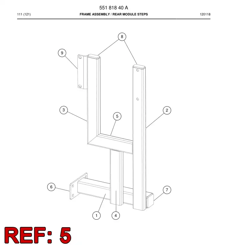55181850 551 818 50 Tube beam - Sandvik Technical Drawing