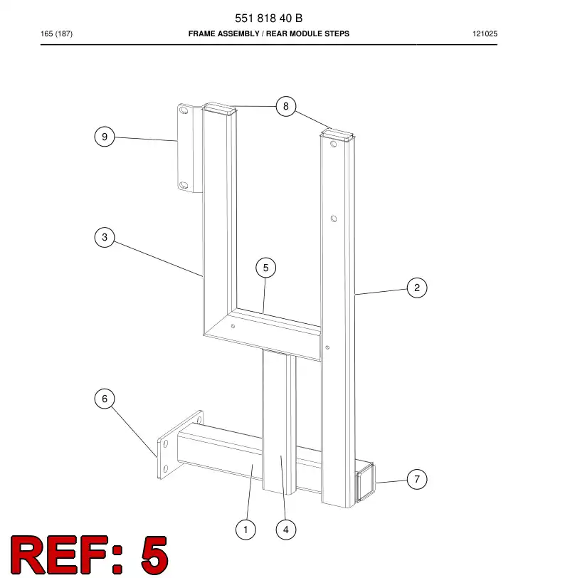 55181850b 551 818 50b Tube beam - Sandvik Technical Drawing
