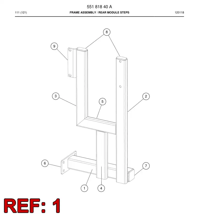 55181852 551 818 52 Tube beam - Sandvik Technical Drawing