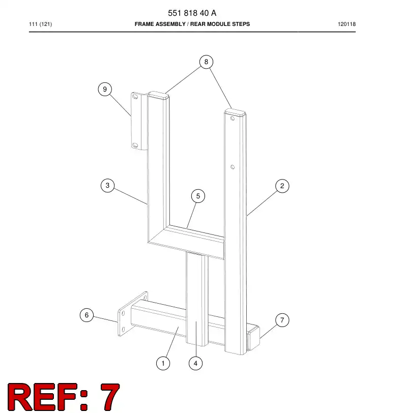 55181870 551 818 70 Plate - Sandvik Technical Drawing