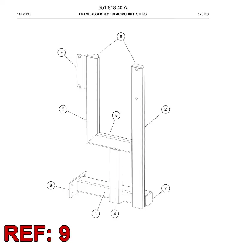 55181877 551 818 77 Plate - Sandvik Technical Drawing
