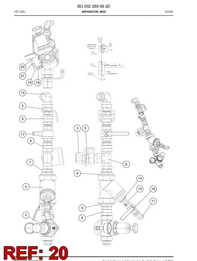 55181896 551 818 96 Gauge, Pressure - Sandvik Technical Drawing