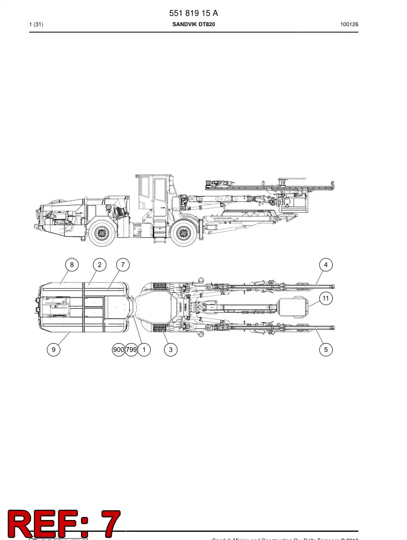 55181910a 551 819 10a Electric module - Sandvik Technical Drawing