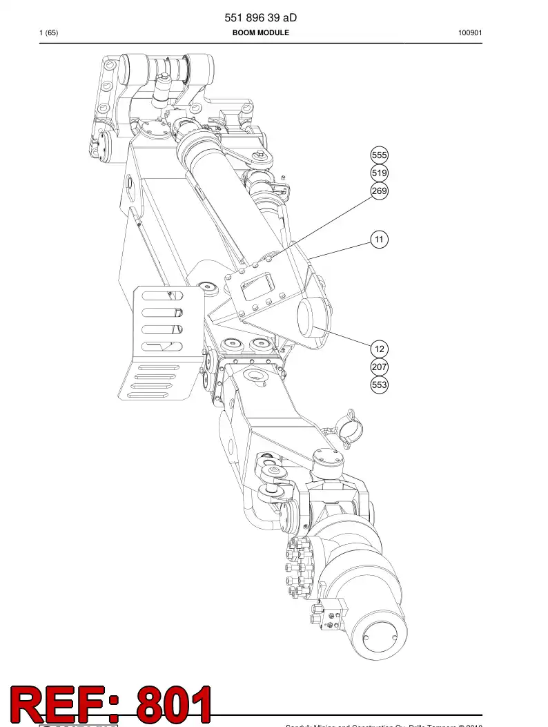 55181960b 551 819 60b HOSING - Sandvik Technical Drawing