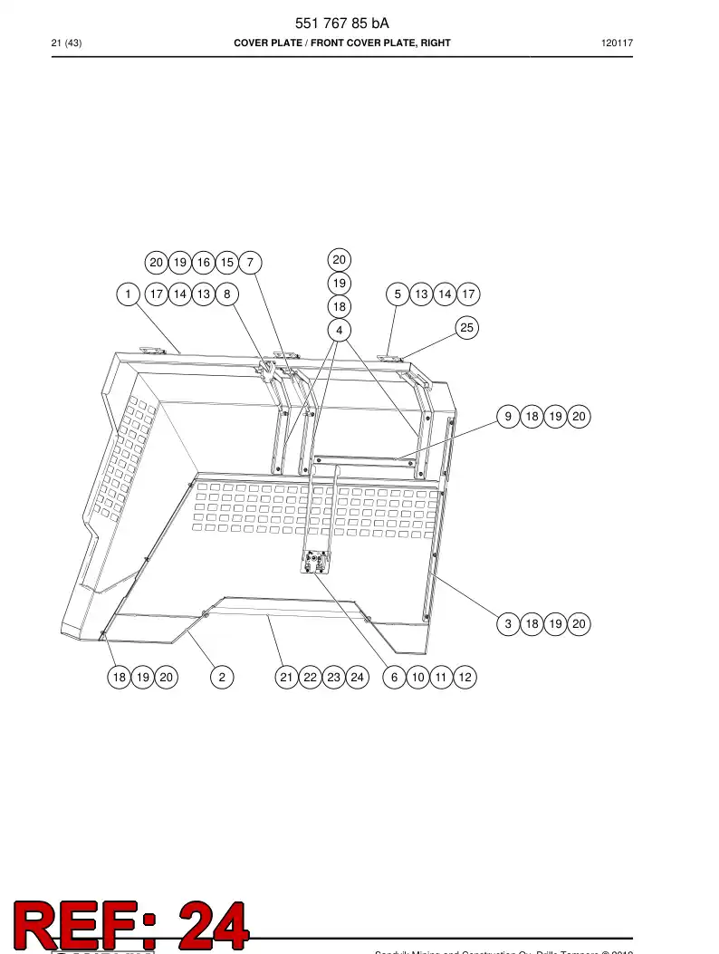 55181974 551 819 74 Handle - Sandvik Technical Drawing