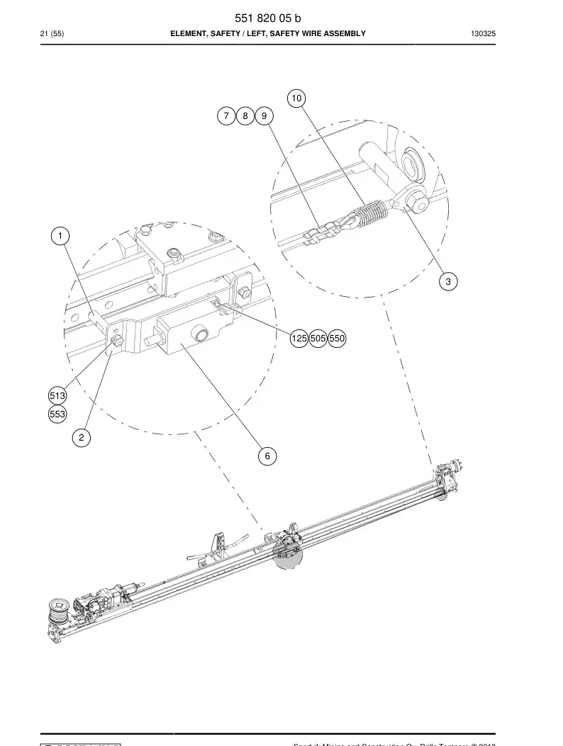 55182005c 551 820 05c Assembly - Sandvik Technical Drawing