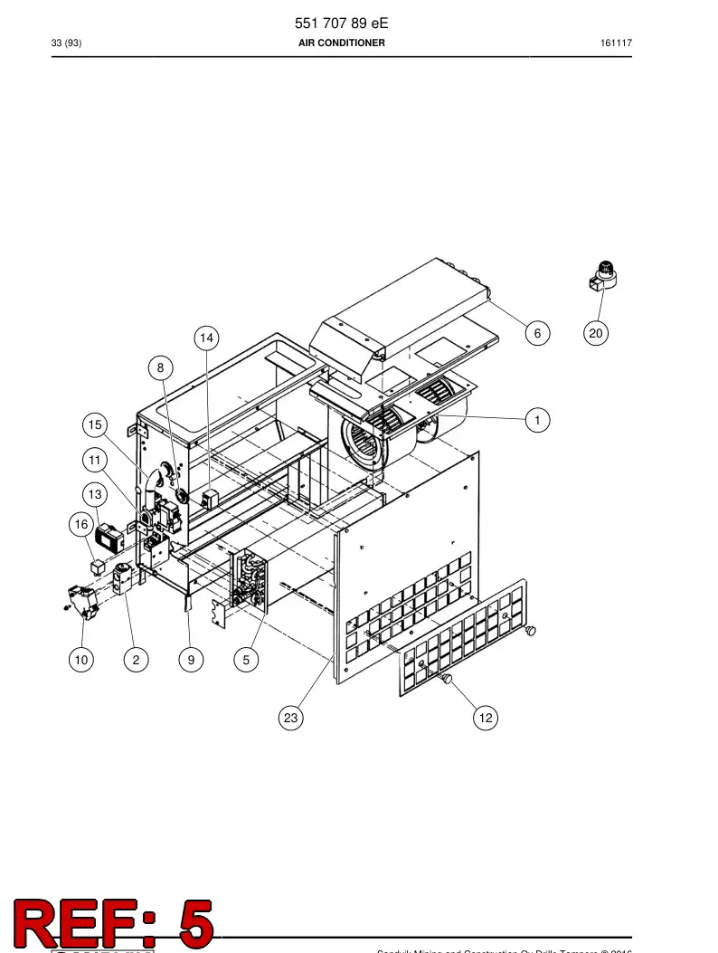 55182265 551 822 65 Cooler - Sandvik Technical Drawing