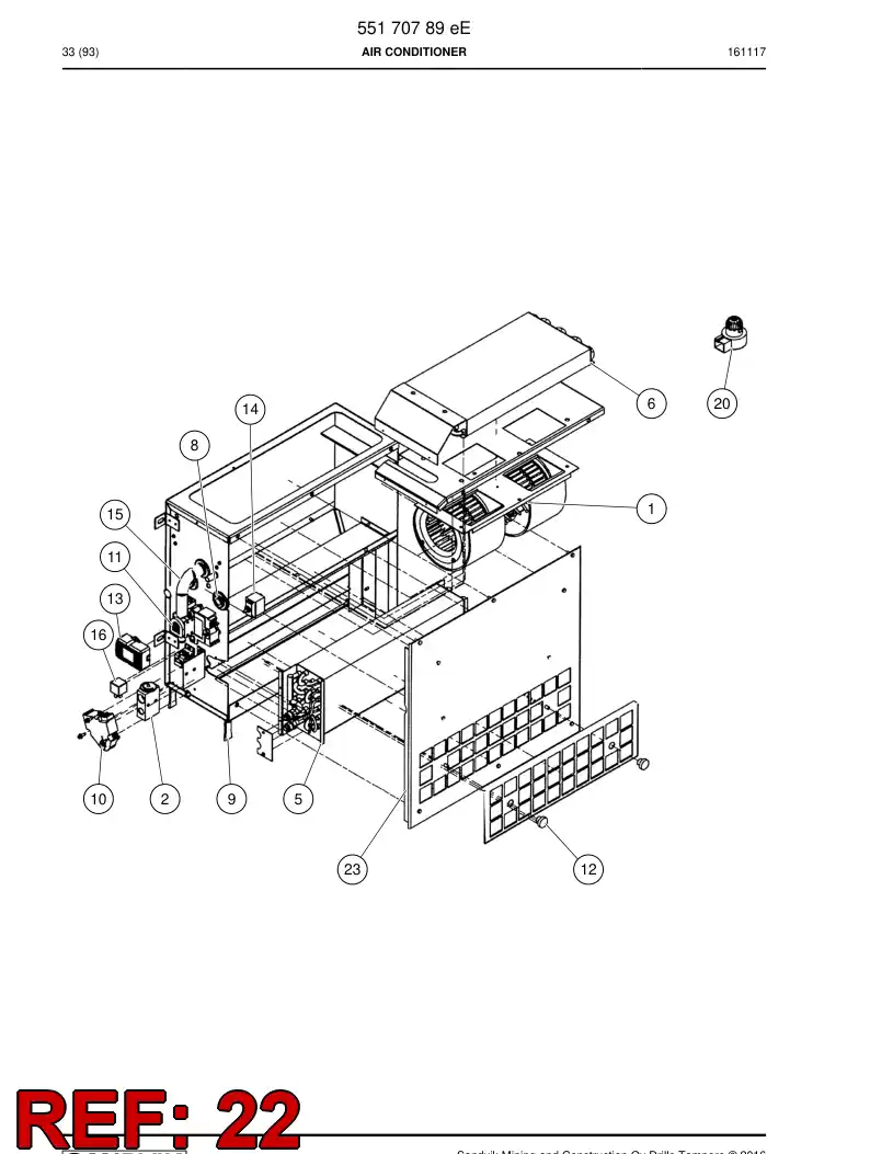 55182284 551 822 84 Sensor - Sandvik Technical Drawing