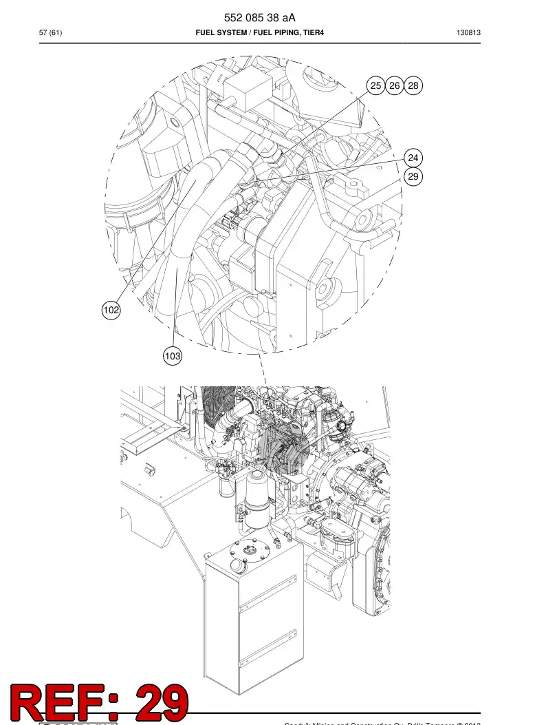 55182426 551 824 26 Fitting - Sandvik Technical Drawing