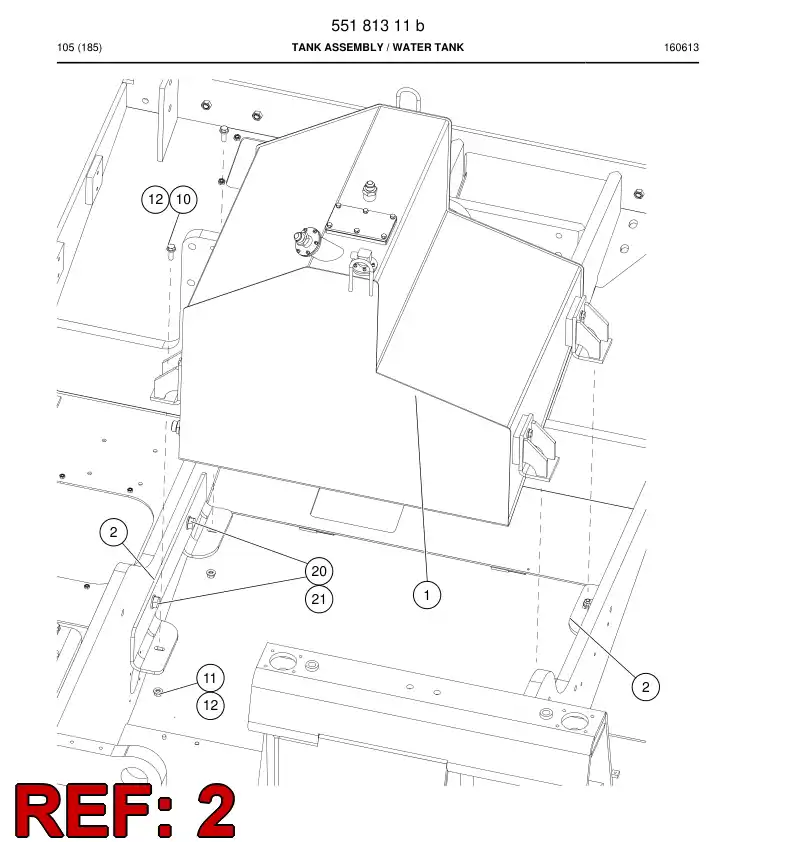 55182466 551 824 66 Supporting block - Sandvik Technical Drawing