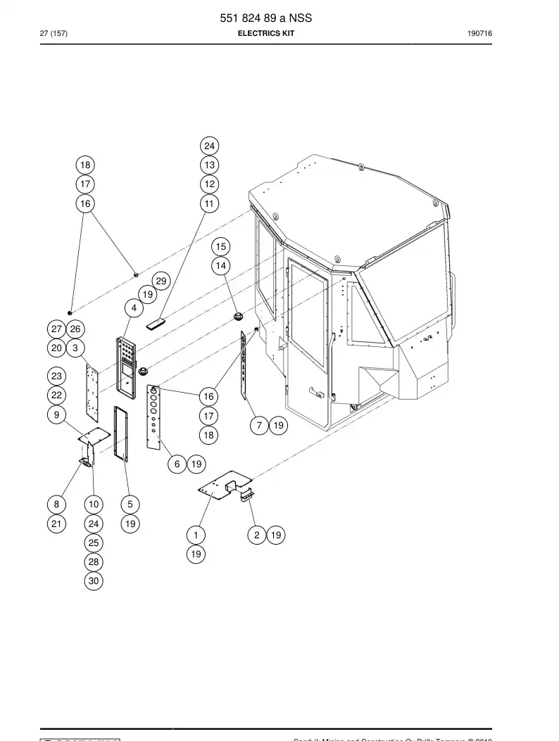 55182489 551 824 89 Electrics Kit - Sandvik Technical Drawing