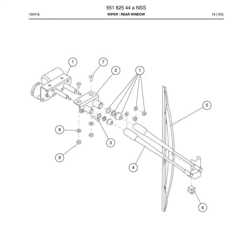 55182544 551 825 44 WIPER - Sandvik Technical Drawing