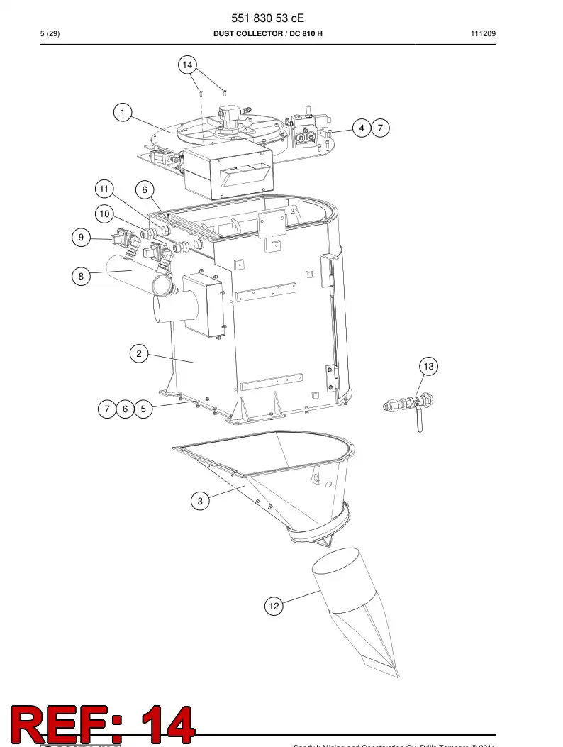 551 825 90 Hexagon socket countersunk head screw (full thread - drawing
