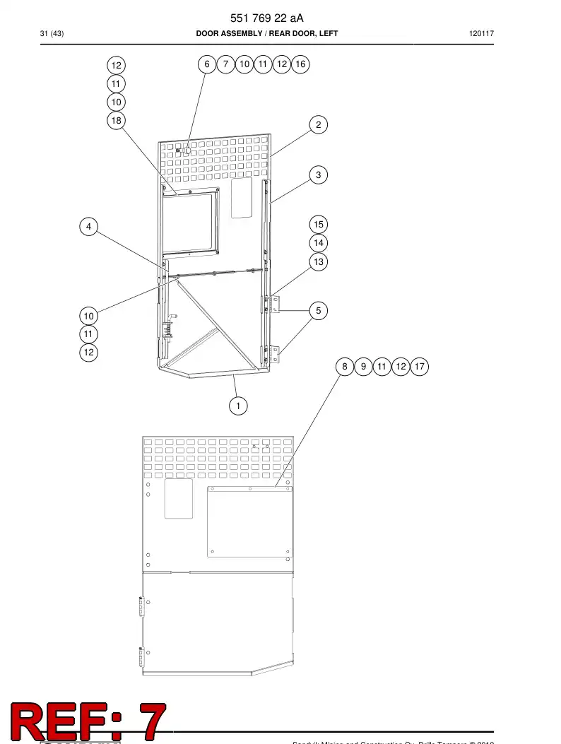 55182762 551 827 62 Bracket - Sandvik Technical Drawing