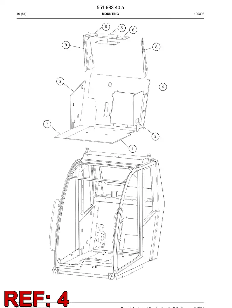 55182798c 551 827 98c Sound insulation plate - Sandvik Technical Drawing