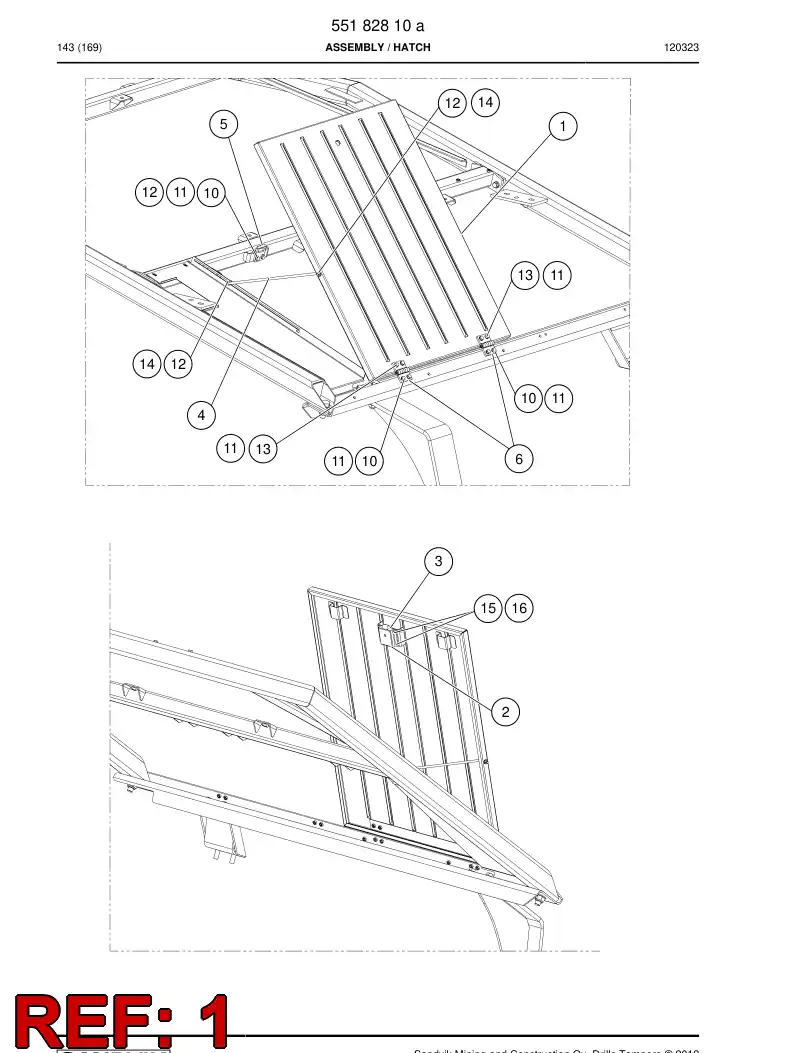 55182809 551 828 09 Hatch - Sandvik Technical Drawing