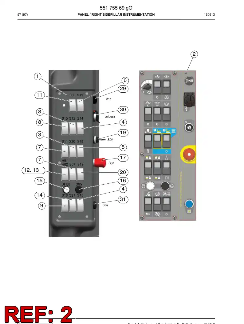 55182822b 551 828 22b Decal - Sandvik Technical Drawing